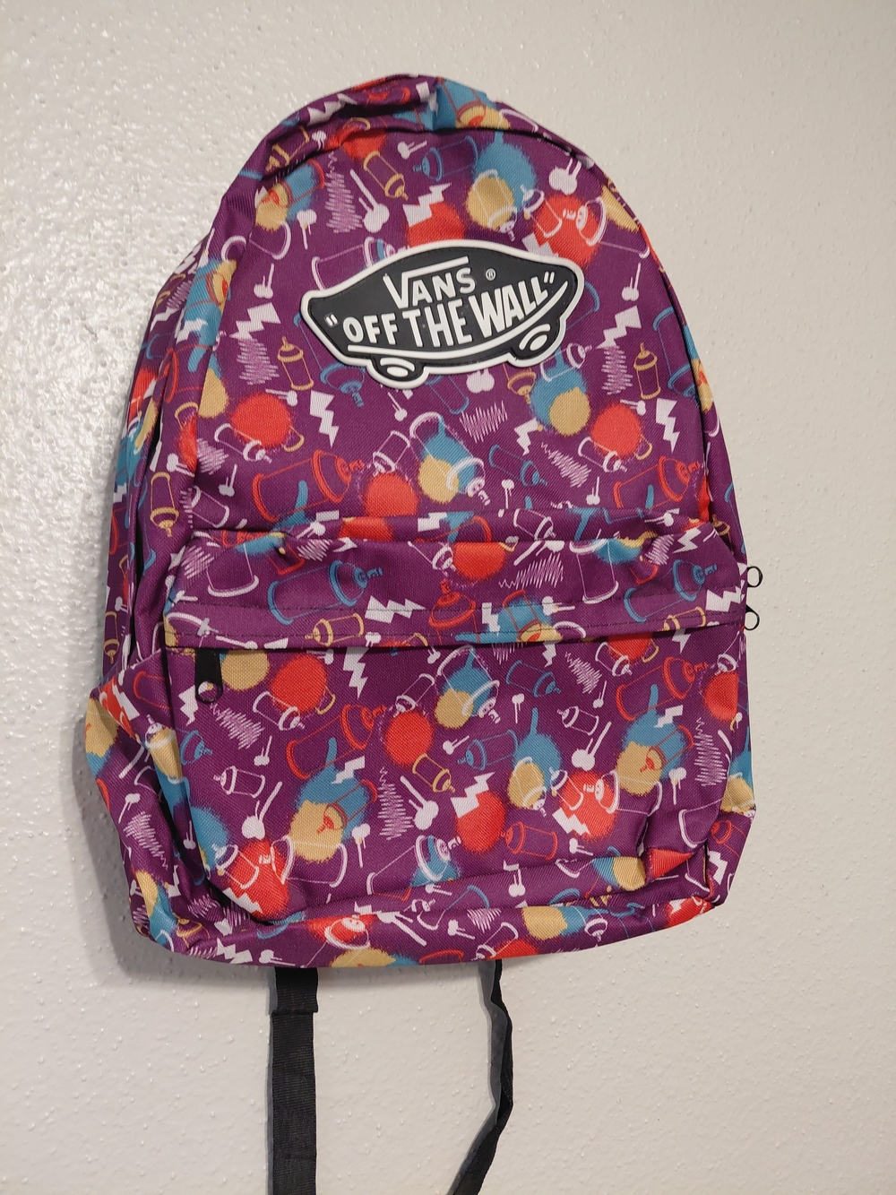 Vans Kids Purple Patterned Backpack - Vans Off The Wall